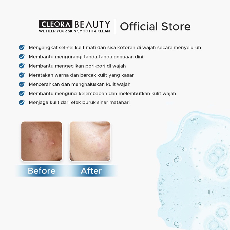 BIG SIZE Cleora 3 Minutes Exfoliating Gel 100ml beauty eksfoliasi jelly CLEORA cleora 100 ml