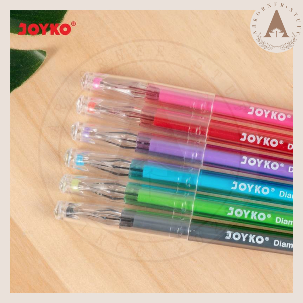 

[SET 6 PCS] Joyko Gel Pen Diamond GPC-315 Pulpen Warna