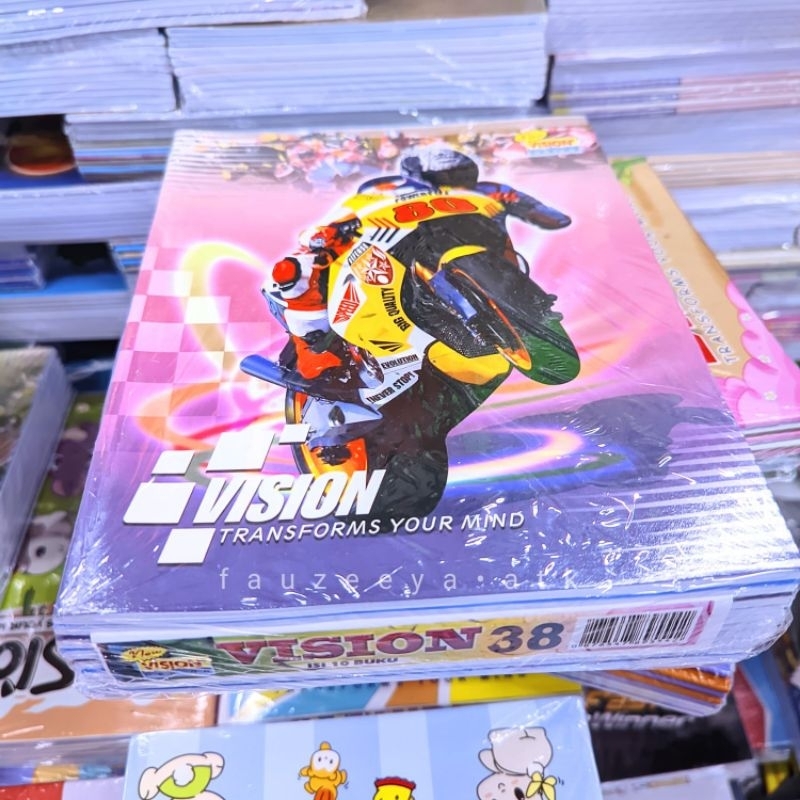 

Buku Tulis Vision 38 lbr/pack - isi 10 pcs Paper Stationery