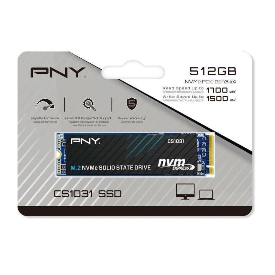 SSD PNY CS1031 512GB M.2 NVMe PCIe Gen3 x4