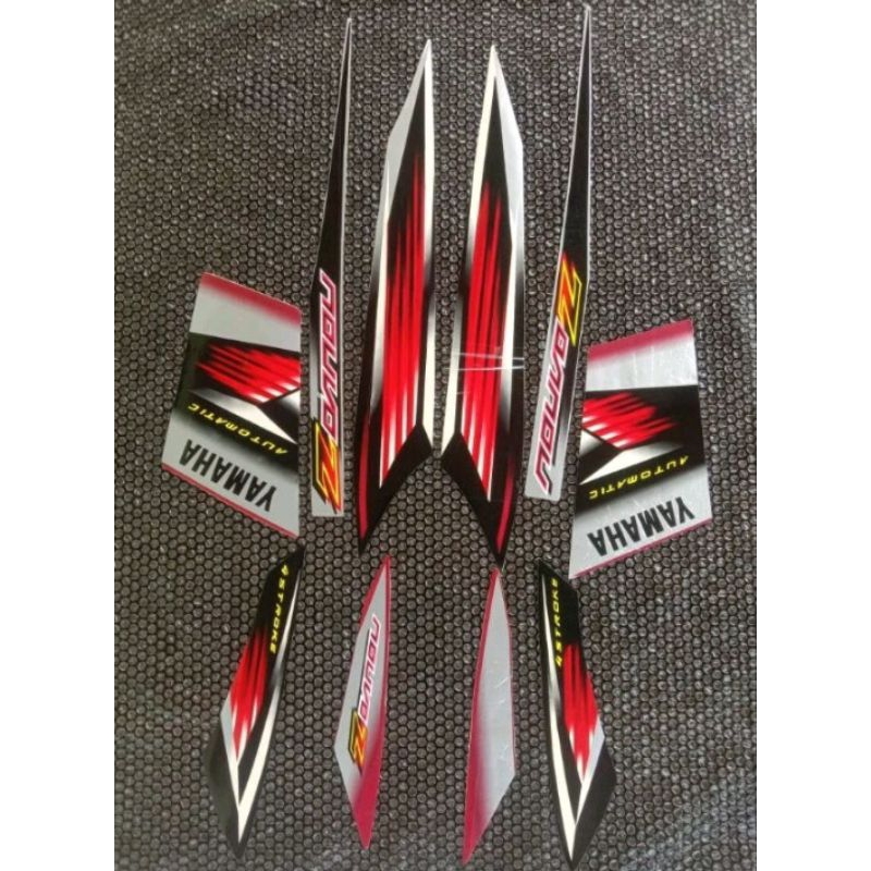 Stripping Nouvo Z merah silver 2005 sticker Nouvo Z 2005