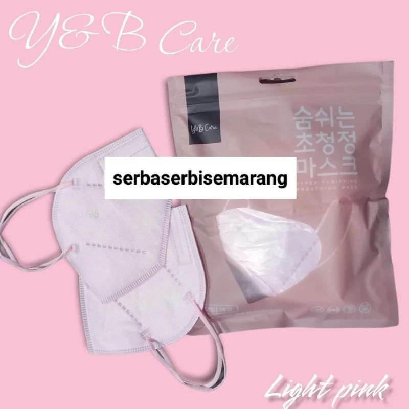 KN95 Y&B CARE PINK ISI 10PCS