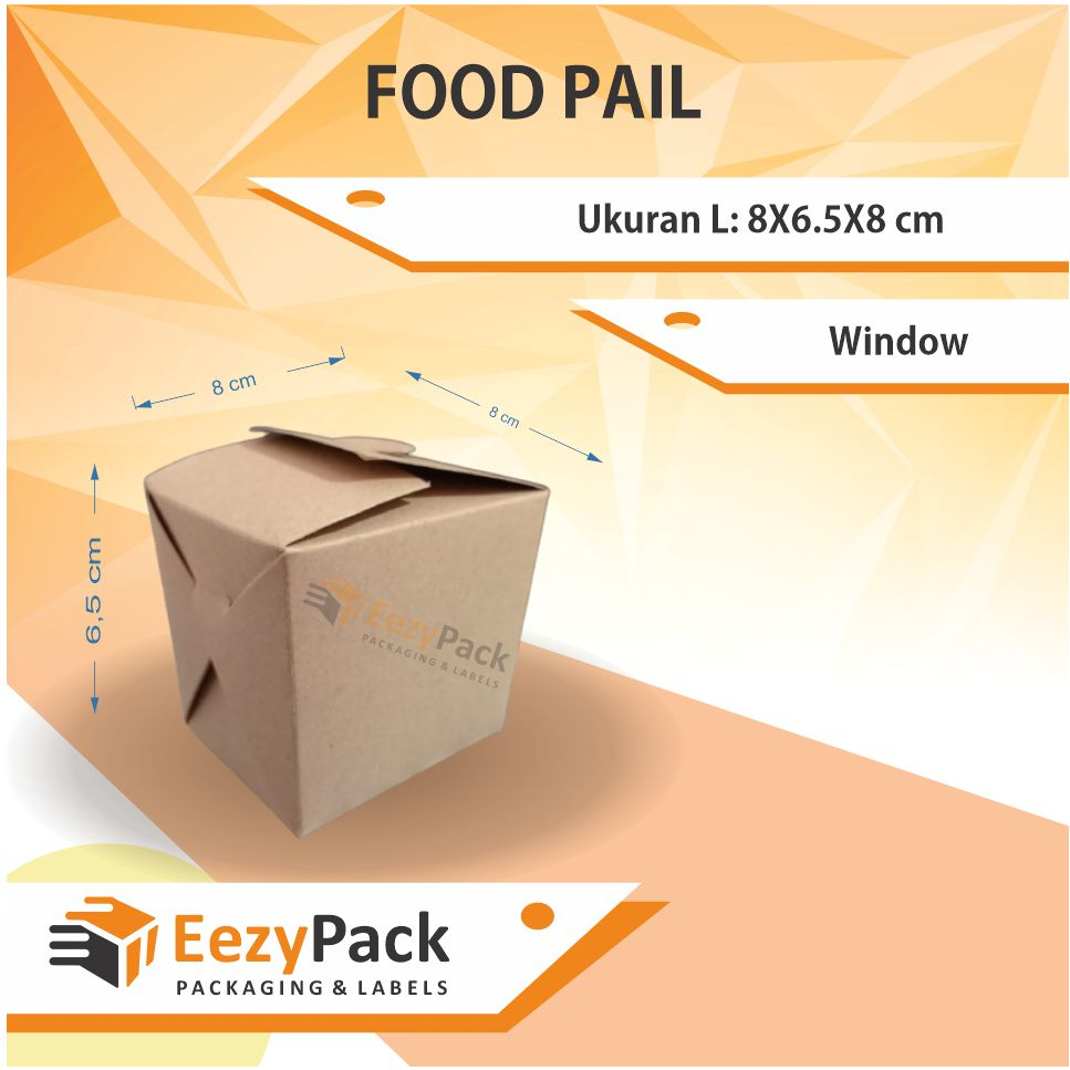 

(ISI 25)Food Pail/ Paper Rice Box/ Rice Box Paper Kraft/ Kertas Dus Makanan Take Away/ Noodle Box