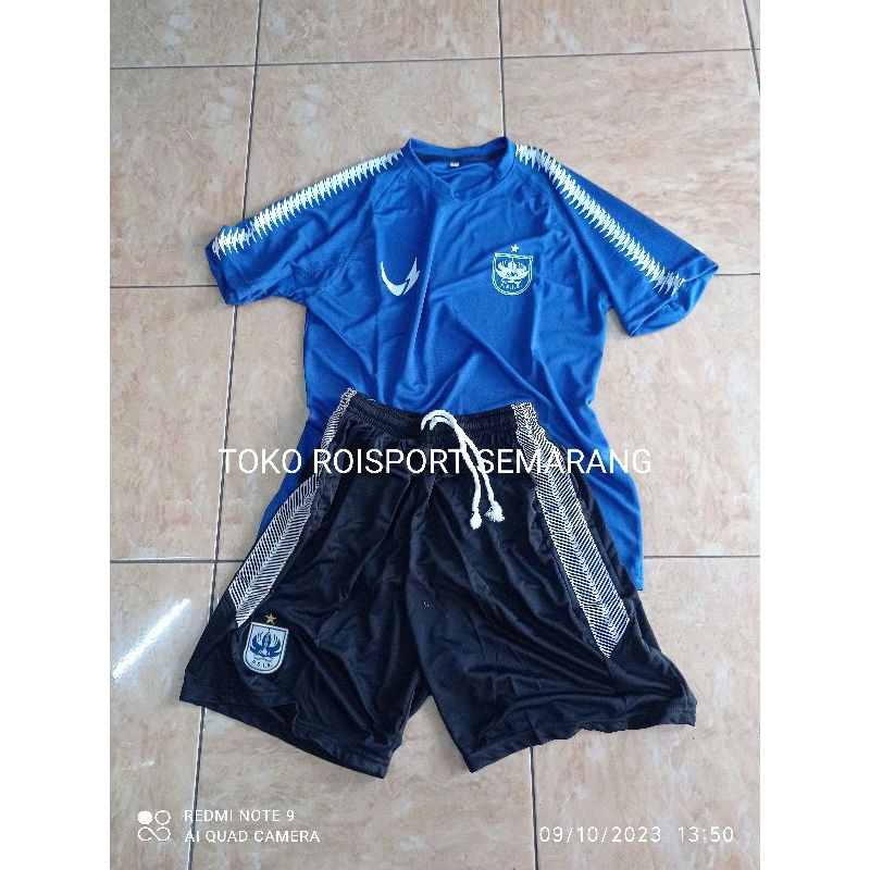 JERSEY STELAN DEWASA KAOS BAJU BOLA PSIS SEMARANG TRAINING LATIHAN BIRU HITAM