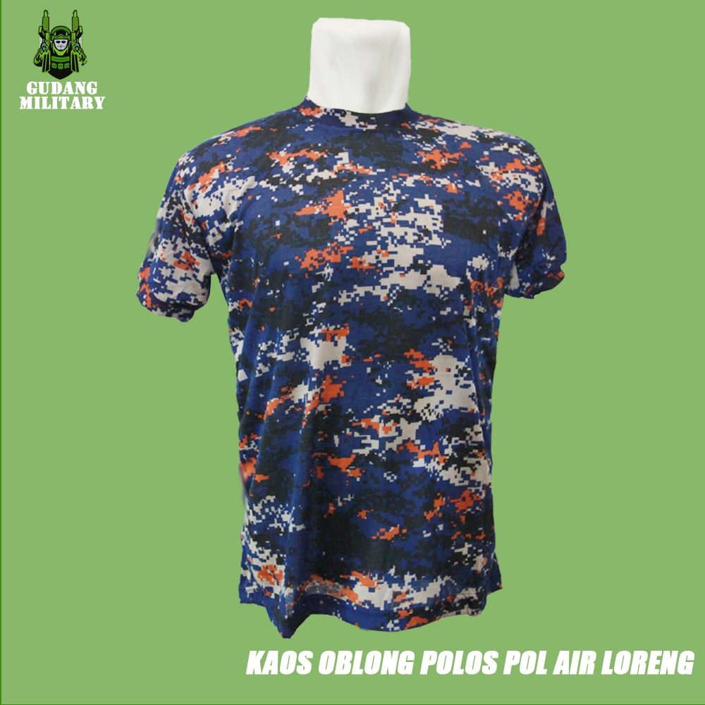 Kaos Oblong Loreng Polairud Polos - Kaos Loreng Polairud