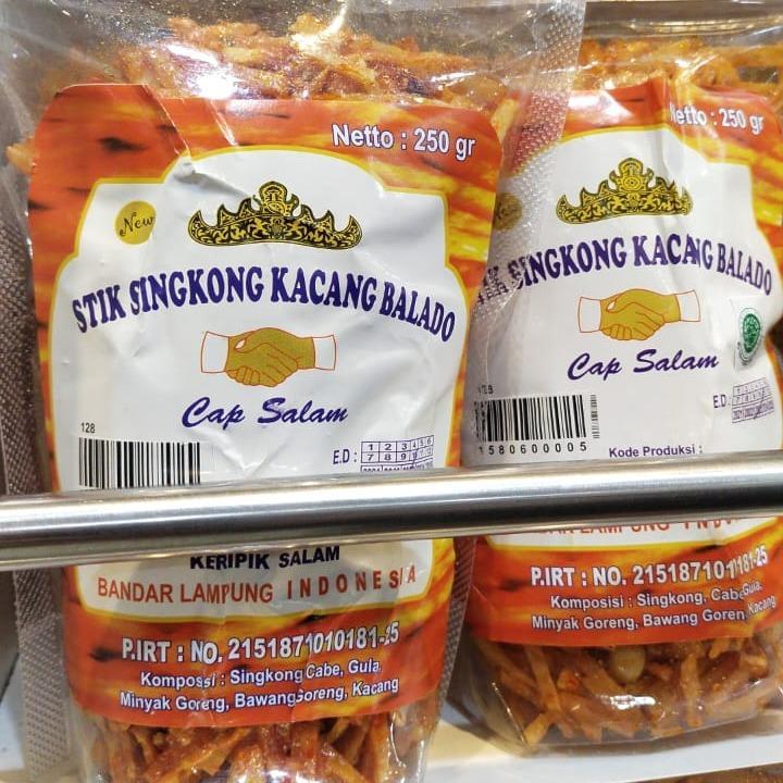 

Stik Ubi Singkong Pedas Manis Kacang Balado Cap Salam Asli Lampung 250g