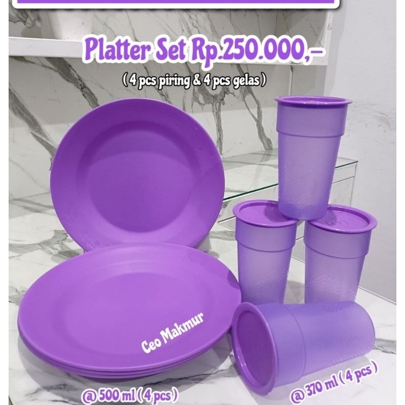 PLATTER PROMO/PIRING MOORLIFE/LARGE PIASTRA BONUS 4 GELAS