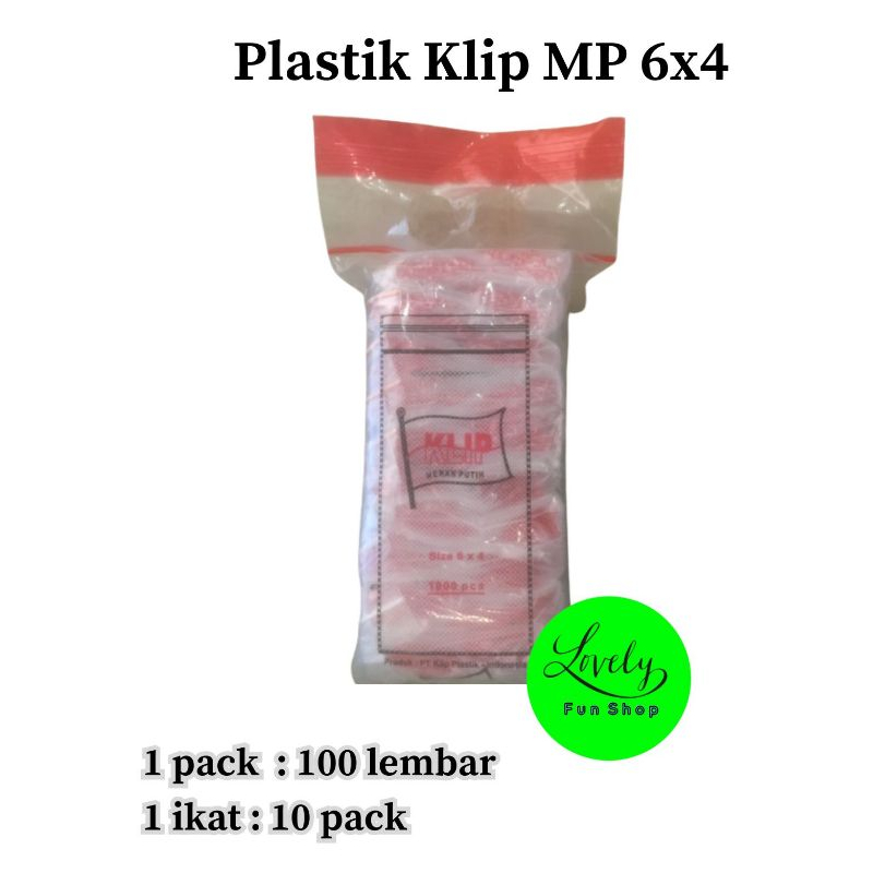[1 pack] Kemasan plastik klip merah putih / Cetik / Ziplock semua ukuran