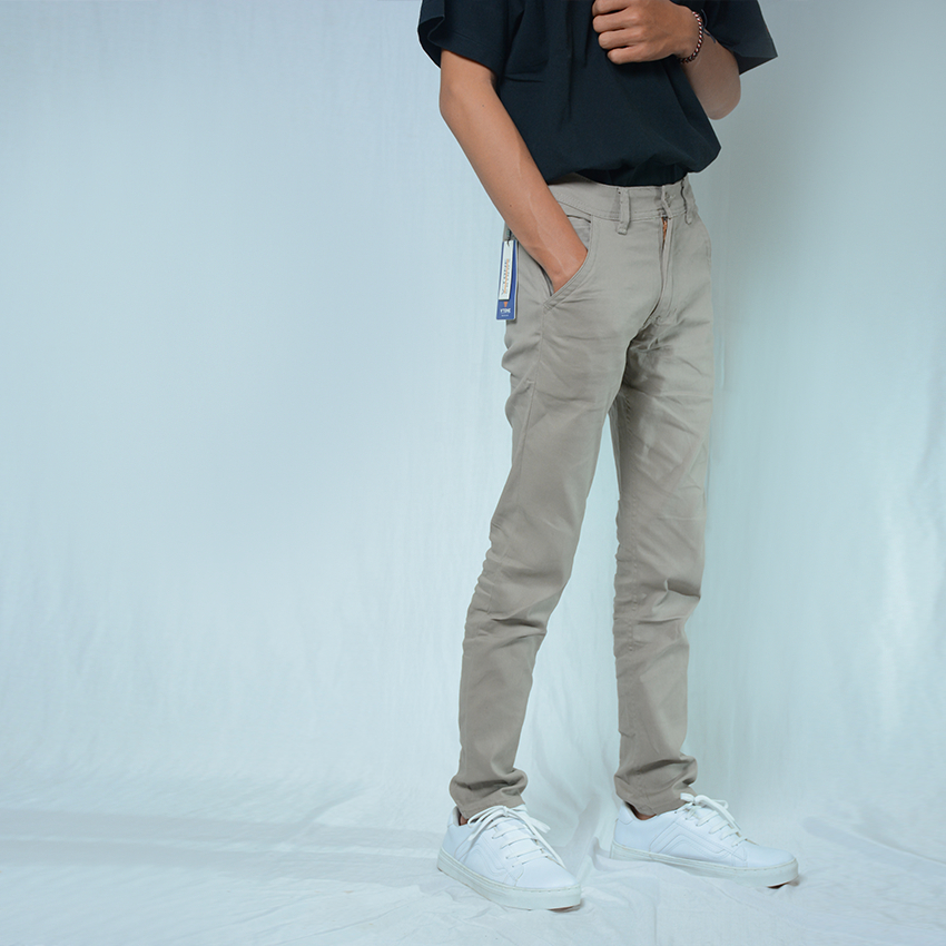 V'TONE Celana Panjang Pria Chino Pants Slim Fit Strech (Taupe)