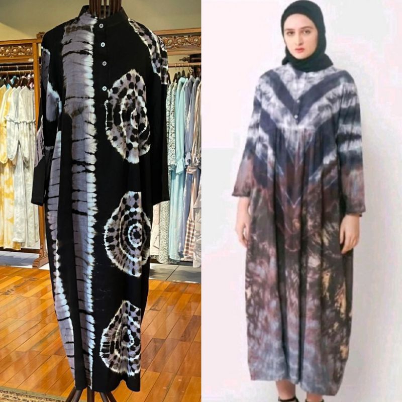 Liana Square Tie Dye by Dian Pelangi LIMITED EDITION Busana Homey Muslim Home Dress Daily Gamis Busui Batik Casual Formal Pesta Pernikahan Kondangan Wanita Busui Cantik Anggun Modis Modern Mewah Model Korea Arab Motif Jumputan Sasirangan Terbaru Kekinian