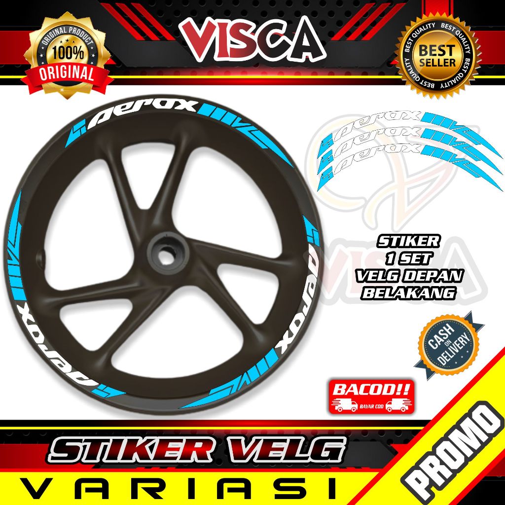 Stiker Velg List Velg Motor Stiker Velg Aerox Motif Abstrack