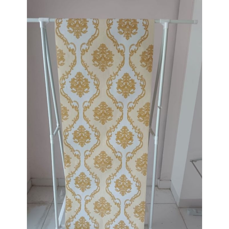 Wallpaper Stiker Dinding ukuran 45cmx10m motif Batik Gold emas motif cy1175 wallsticker wallpaper 3d