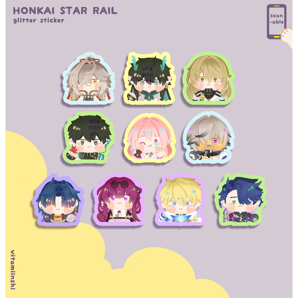 Glitter Sticker Honkai Star Rail