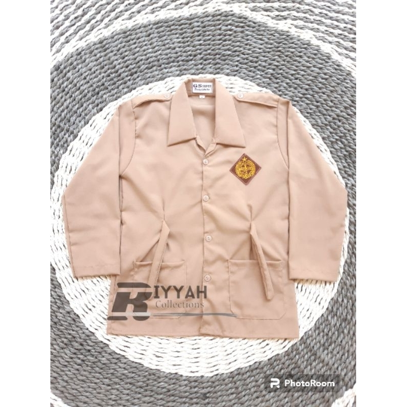 Baju pramuka perempuan SD SMP/SMA dua saku tali samping