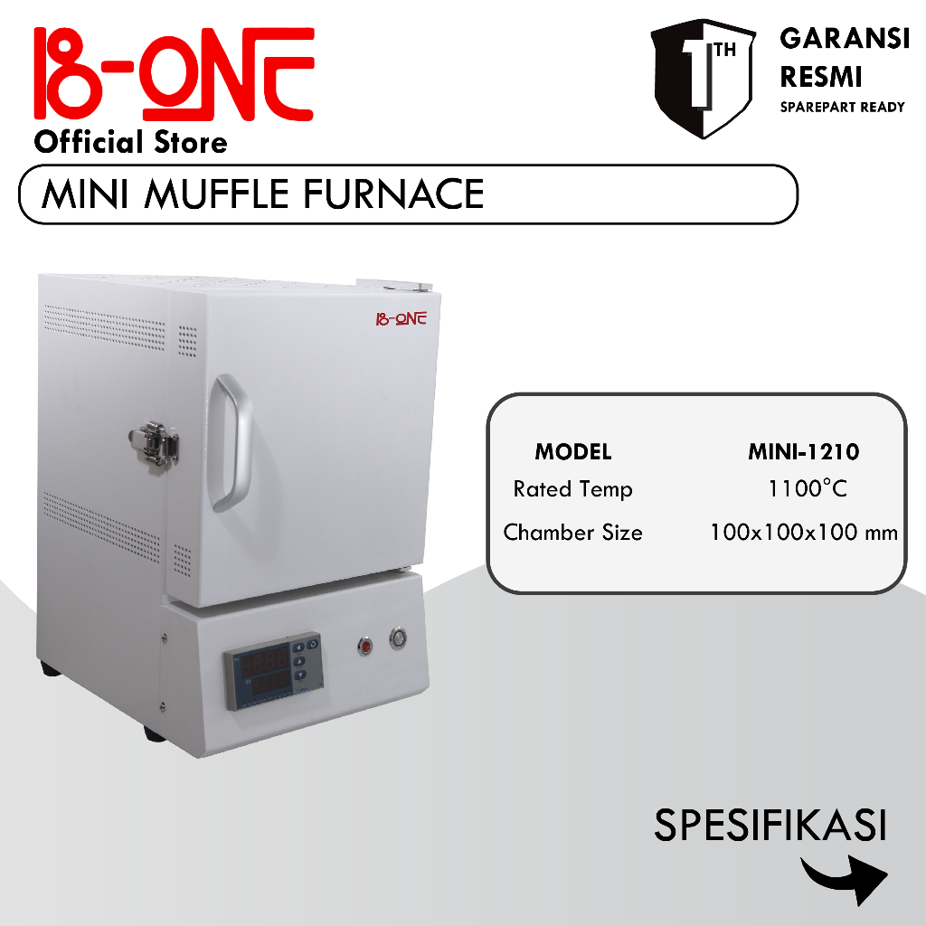 1L - Mini Muffle Furnace Lab Laboratorium