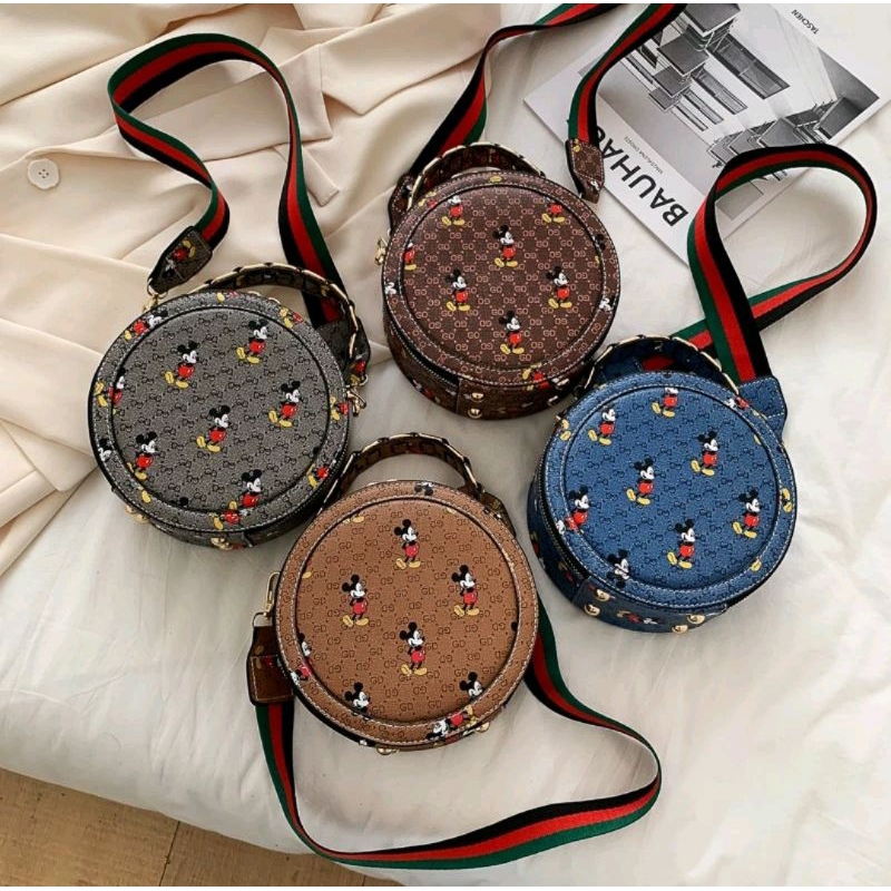 TAS SELEMPANG WANITA IMPORT FASHION BULAT