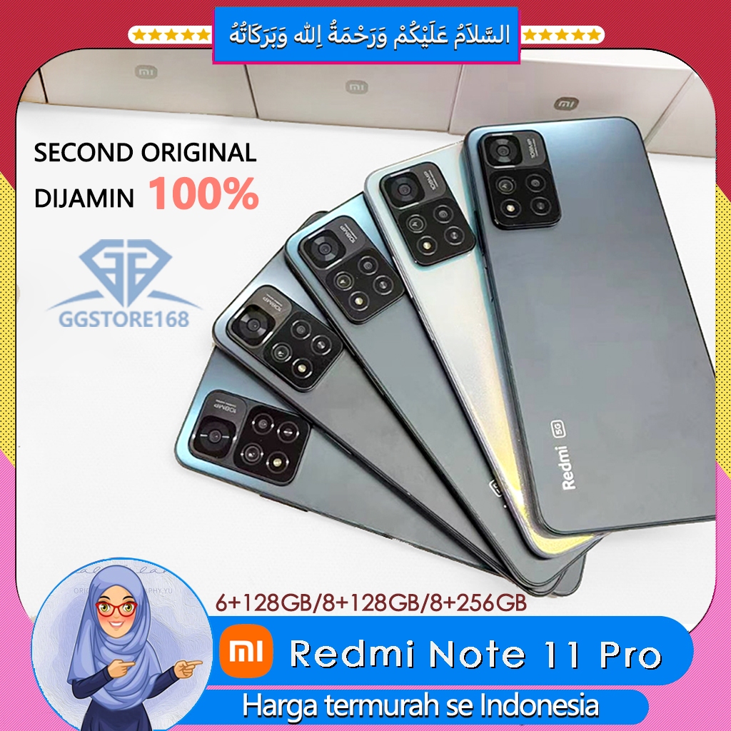 Xiaomi Redmi Note 11 Pro 5G SECOND ORIGINAL Redmi Note 11 Pro Bekas MULUS FULLSET