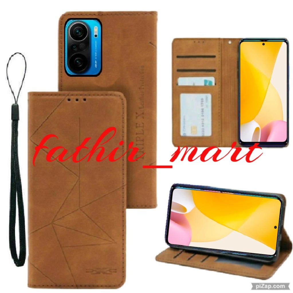 CASE XIAOMI POCO F3 CASE DOMPET MOTIF CASE Magnet Flip Leather Cover Leather Magnet