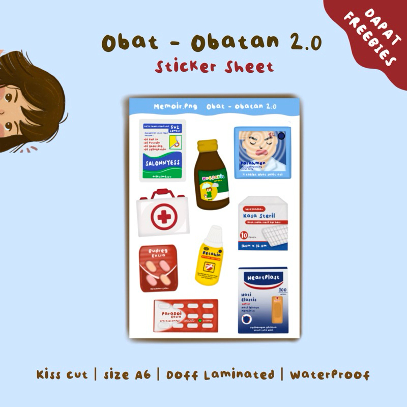 

Memoir.png Sticker sheet A6 Obat obatan