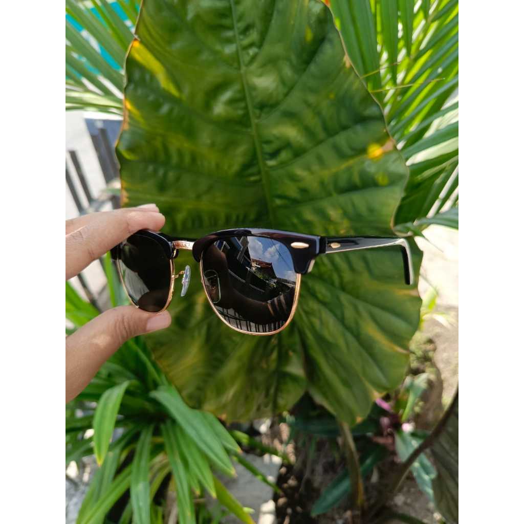 Kacamata Jadul Original Rayban Clubmaster Black RB 3016 901/58 Italy