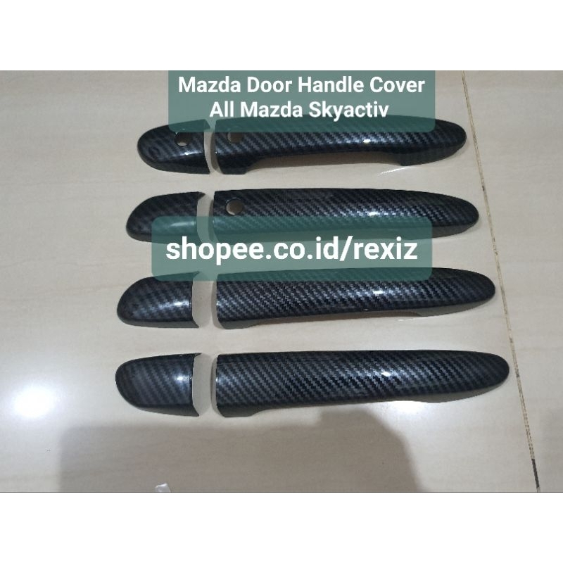 Mazda Door Handle Cover Carbon Pegangan Pintu Panel Mazda 2 sky 3 6 cx3 cx5 cx8 cx9