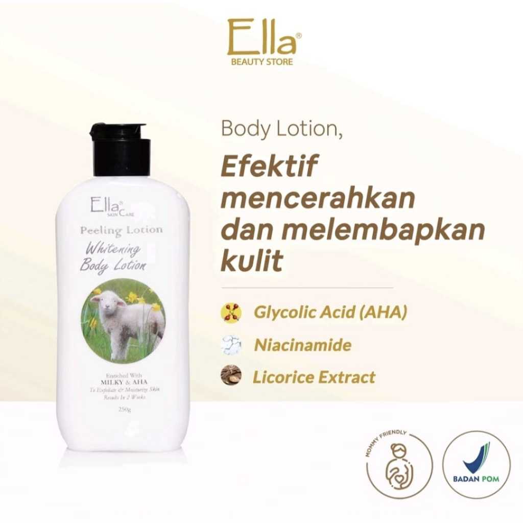 (Body Lotion) Ella Skincare Whitening Body Lotion (Peeling Lotion)