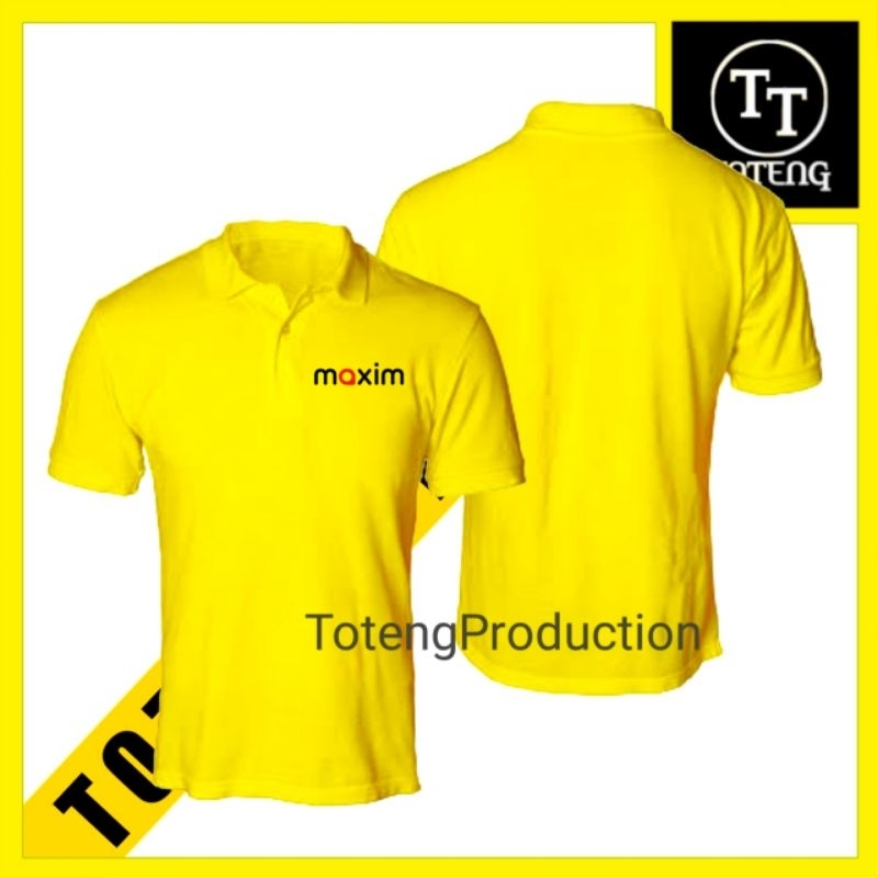 baju polo shirt kaos berkerah obral murah pengemudi driver logo MAXIM pria wanita
