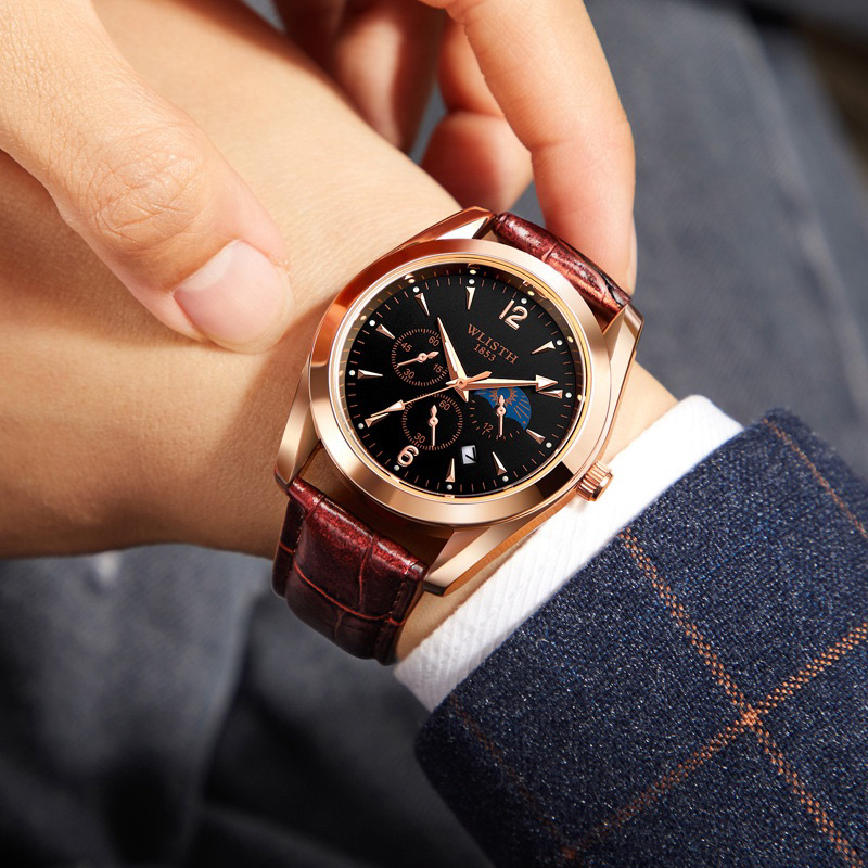 Jam Tangan Pria Anti Air Original Mode Santai Pria Kuarsa Jam Tangan Cowok Zn031