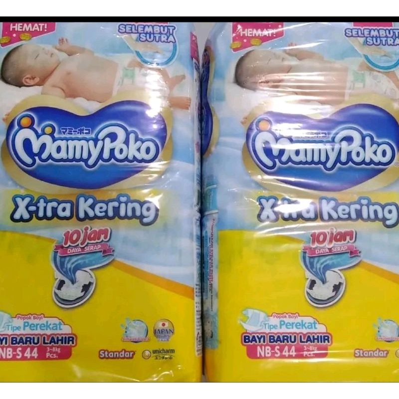 Pampers Mamypoko NB-S44 Bayi Baru lahir ruam popok