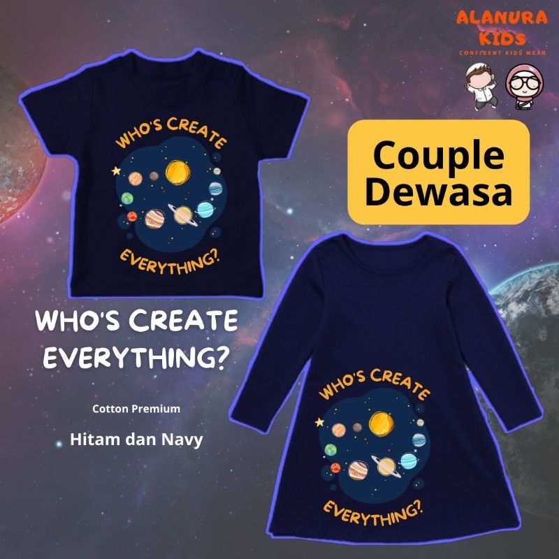 Couple Kaos Tunik Dewasa Pria Wanita Sarimbit