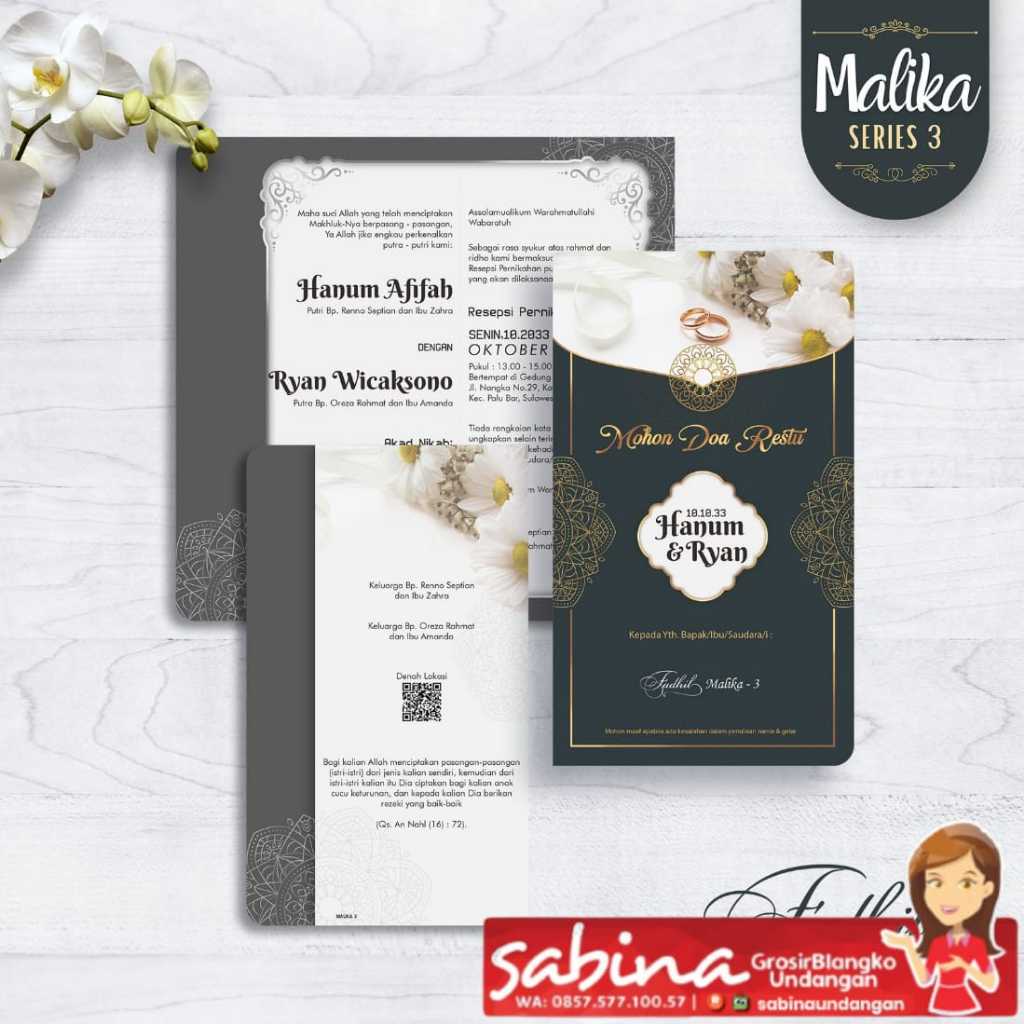 BLANGKO UNDANGAN FADHIL MALIKA 3 | SABINA UNDANGAN