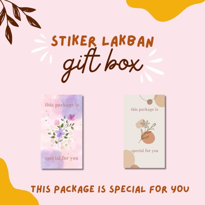 

[002] 27 PCS stiker sagel gift box this package is special for you, stiker penutup kotak box packaging