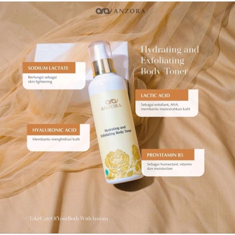 Anzora Skincare Body Toner Hydrating and Exfoliating