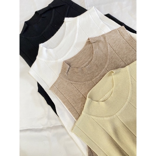 Inner Rajut Tanpa Lengan Sleeveless Knit / Tanktop Rajut Wanita