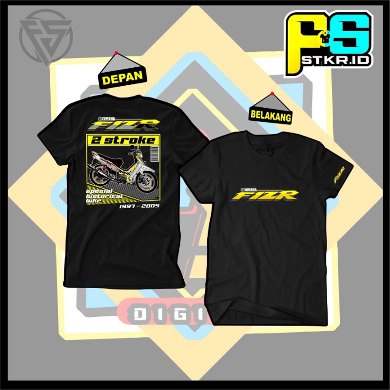 Kaos T-shirt Viral two stroke Fiz R lengan pendek// kaos distro pria wanita