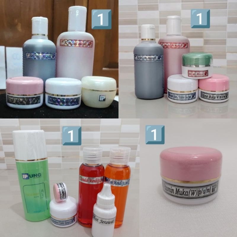 CUSTOM ORDER (PAKET NORMAL WHITENING COLLMUT + FLEK PLUS DOSTING + ACNE JERAWAT)  IP SKINCARE IPUNG 