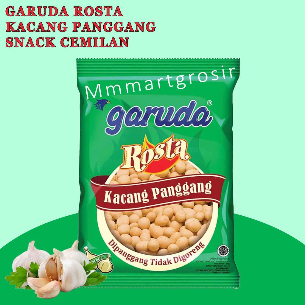 

Garuda Rosta / Cemilan Rosta Kacang Panggang / Kacang Rosta Rasa Bawang / 95gr