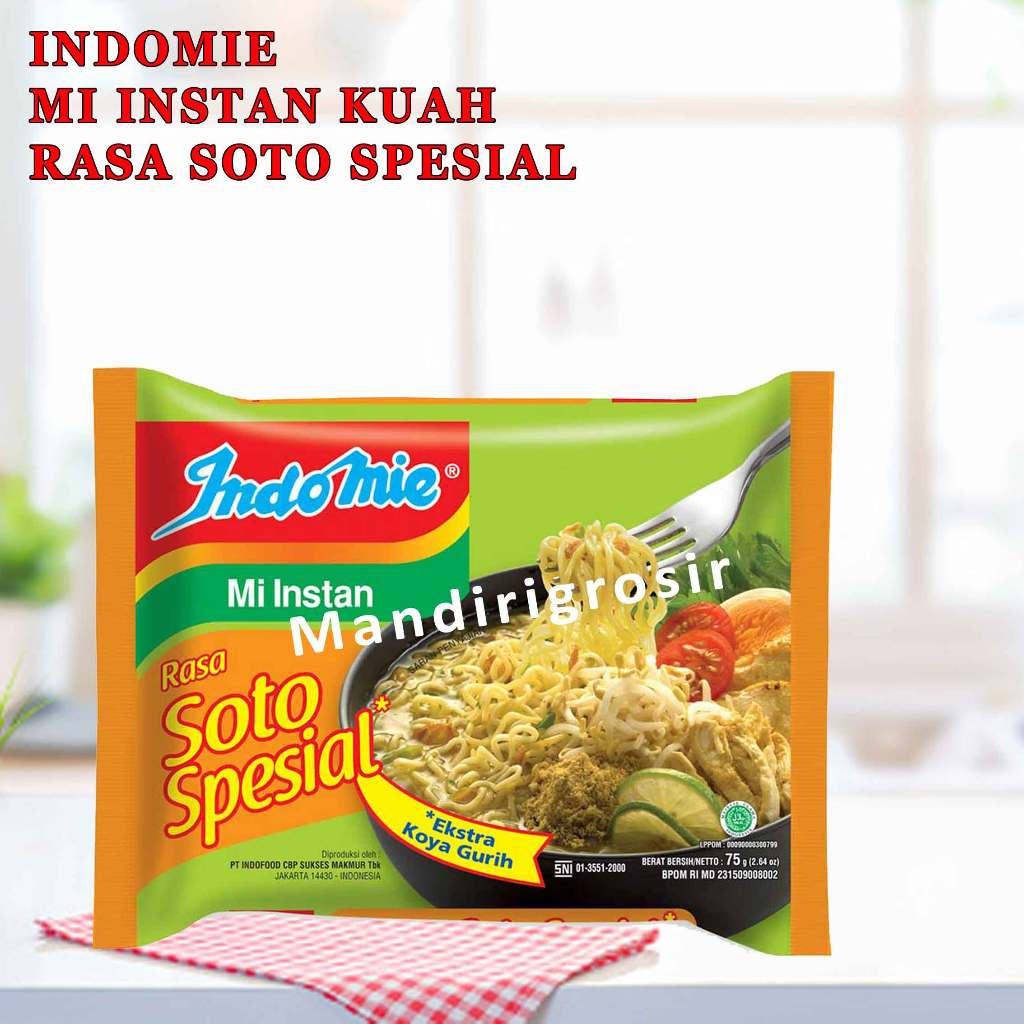 

Mie Instan Kuah * Indomie * Mi Rasa Soto Spesial * 75gr