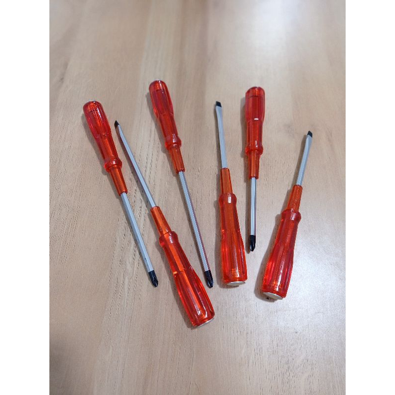 Obeng Ketok Set 6 Pcs Screwdriver Obeng Set Plus Minus.