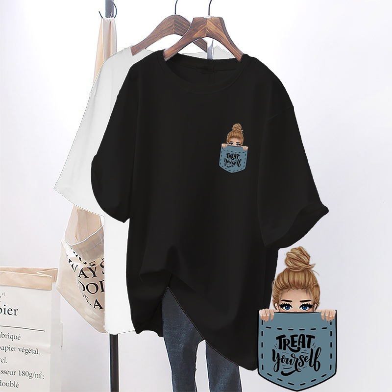 PROMO Atasan Oversize Wanita Elegan Jumbo Baju Kaos Wanita Terbaru T shirt Perempuan Jumbo T shirt c