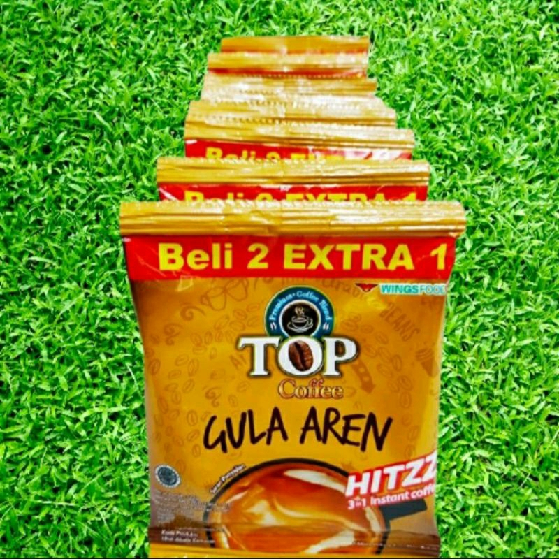 

Kopi TOP GULA AREN Hitzz 3in1 (1 Renteng isi 15 sachet)