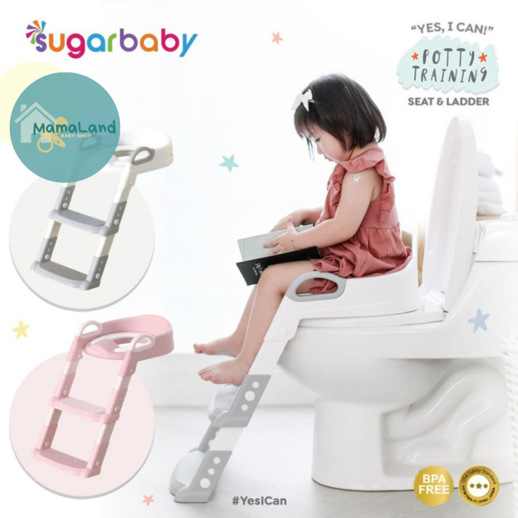 Sugar Baby Potty Training Seat & Ladder / Potty Seat / Toilet Training Anak / Tangga Dudukan Toilet 