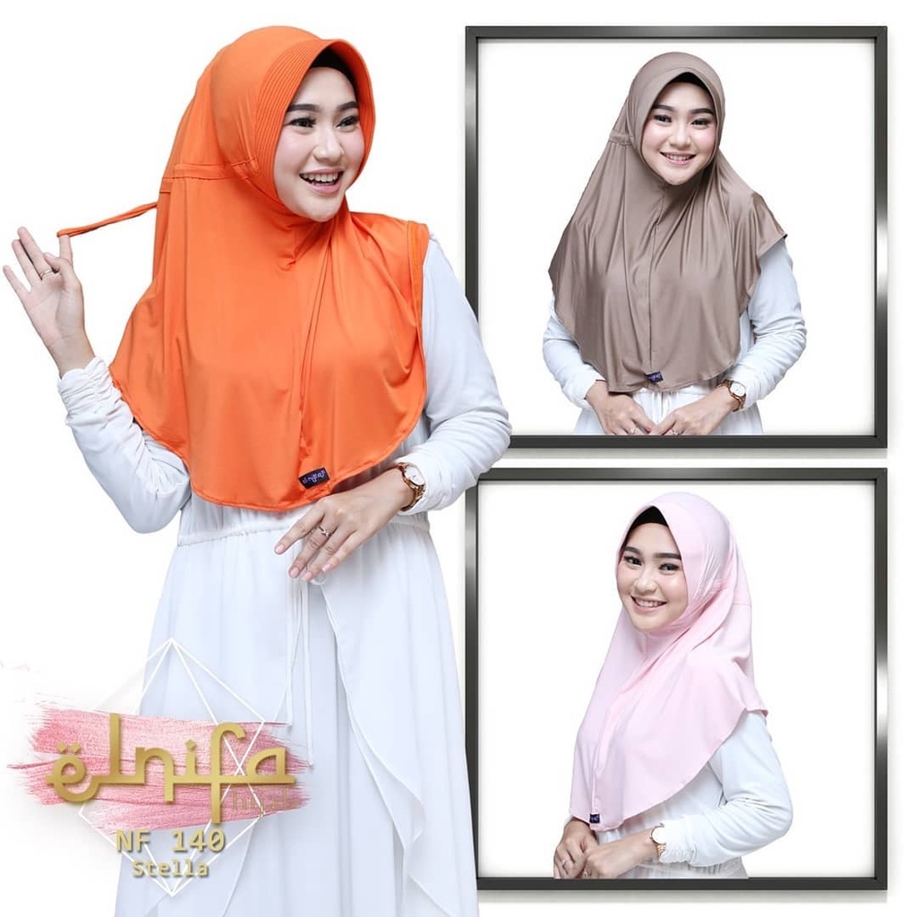 Hijab Instant Serut/jokowi Ori Elnifa