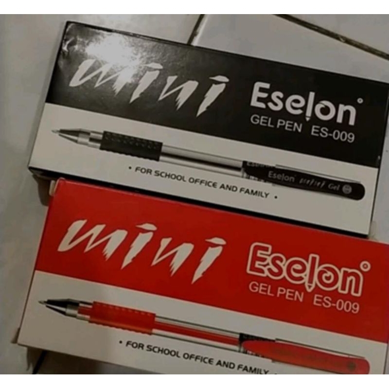 

Pulpen gel MINI Eselon ES-009 warna hitam dan merah