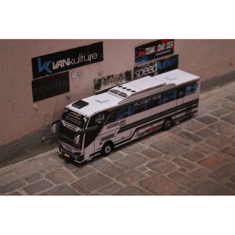 PAPERCRAFT BUS TUNGGAL JAYA KIDS PANDA BASURI