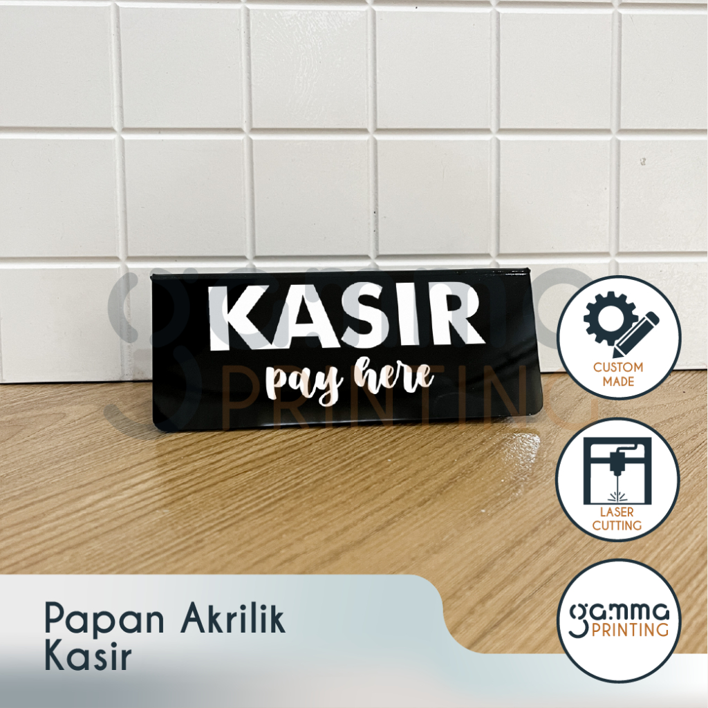 

Papan Meja Kasir Akrilik / Cashier Acrylic Table Sign