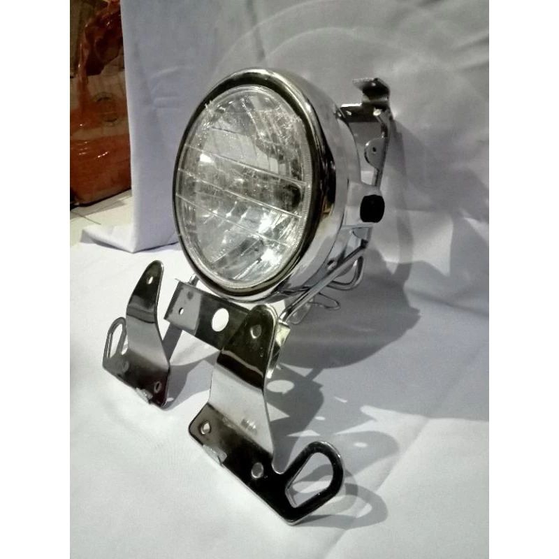 lampu depan ninja ss batok ninja ss heat lampu ninja ss hma bulat crome