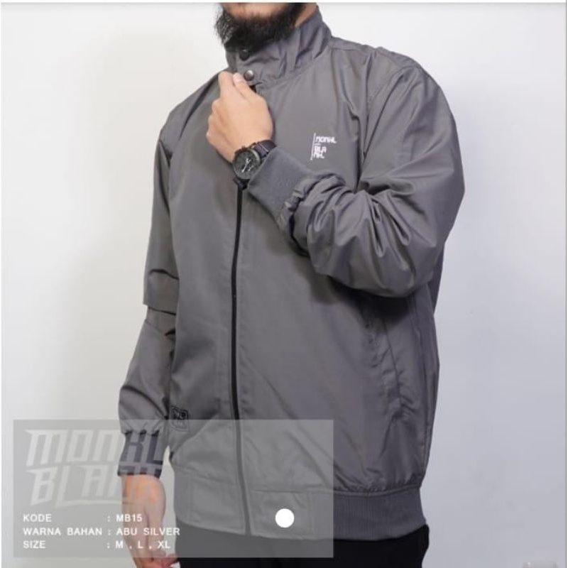 JAKET PRIA MONKL BLANK ORIGINAL BAHAN PARASUT COLUMBIA WP