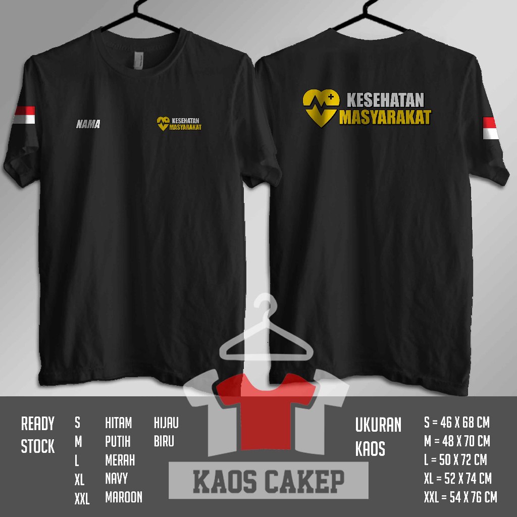 Kaos Baju Kesehatan Masyarakat Gratis Nama Kamu Kaos Distro