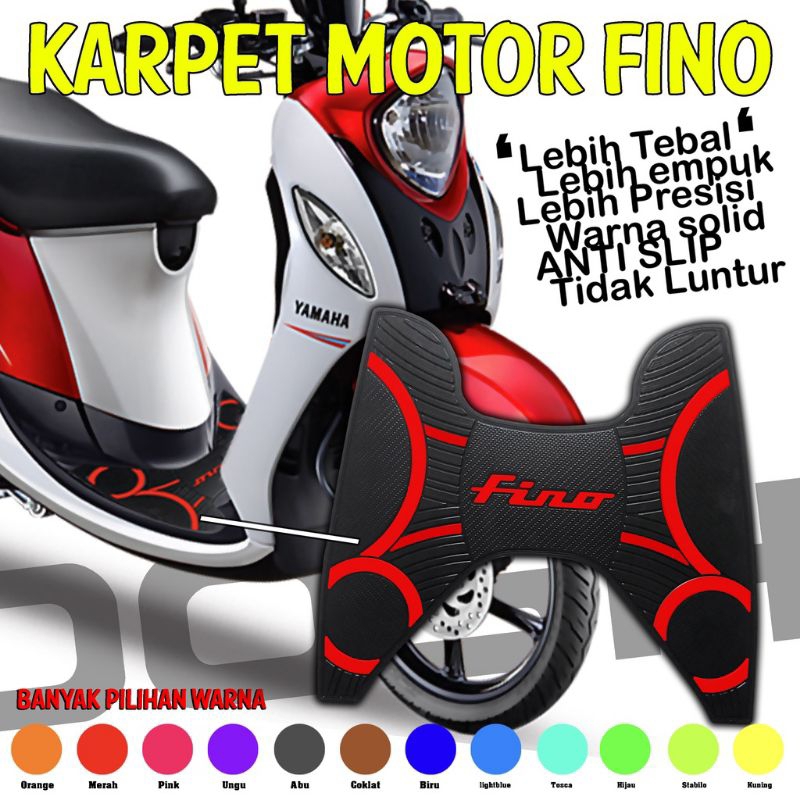 Karpet Motor Fino 125 Bahan Karet Premium Tebal Warna Tidak Luntur Aksesoris Fino